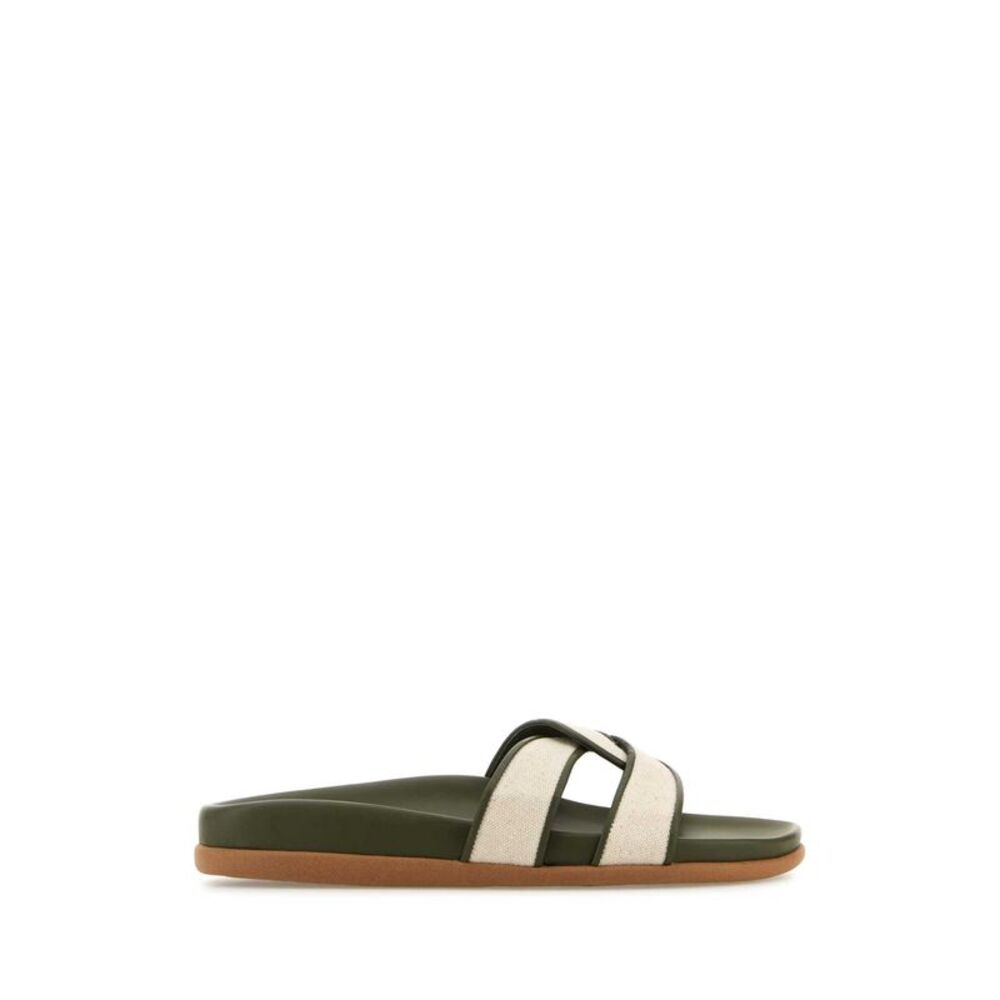 Ancient Greek Women Two-Tone Canvas Desmos Slippers